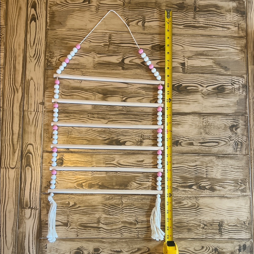 Beaded hair clip hanger